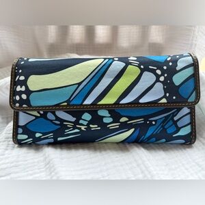 Pineda Covalin Monarch Butterfly Long Wallet Leather Interior NWT